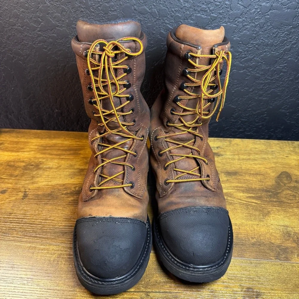 Red Wing 4499 Metatarsal Guard Brown‎ Leather Waterproof Work Boots Mens 9.5 D